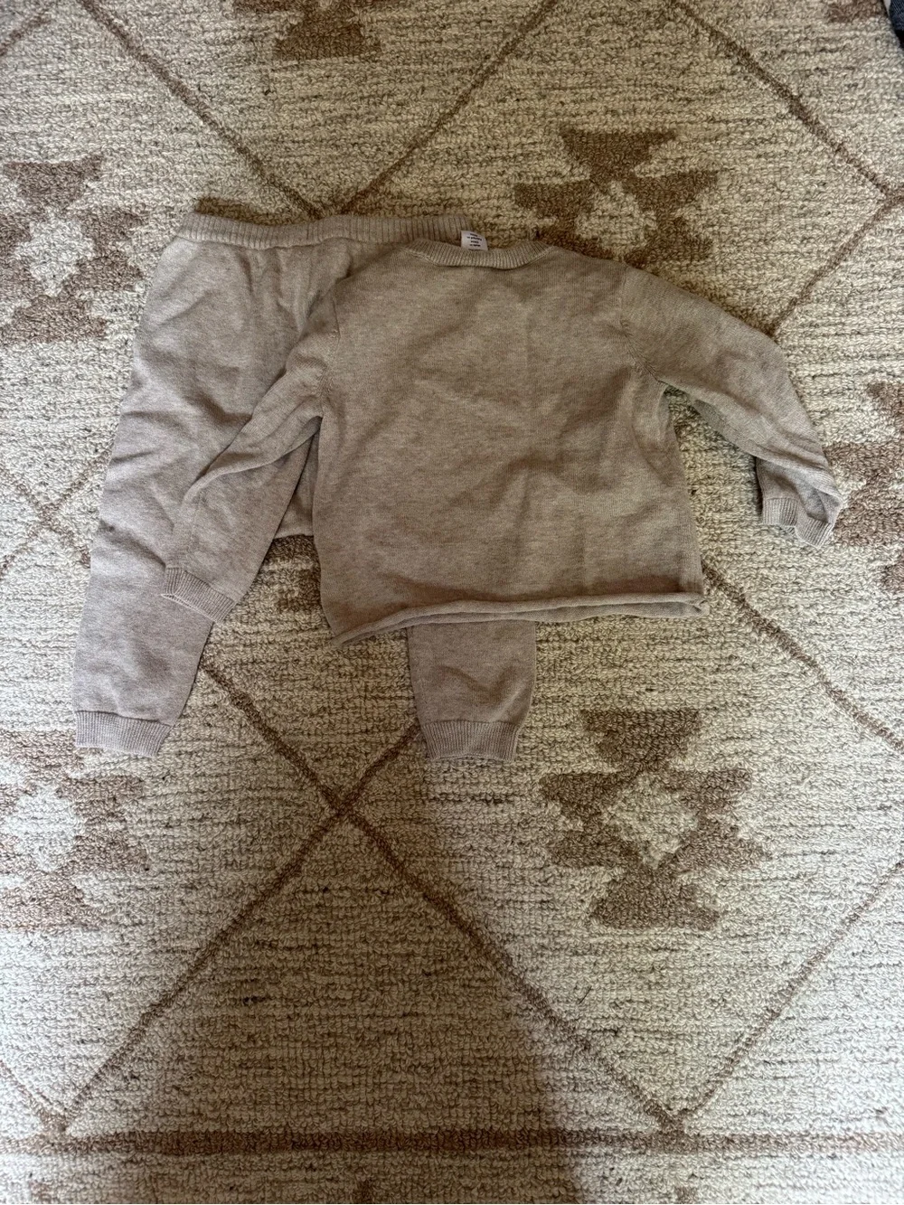 Nordstrom Beige Star Knit Sweater and Joggers Set